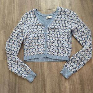Hollister Blue Floral Cardigan